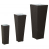 Zestaw na świeżym powietrzu 3 pcs Czarny Metal