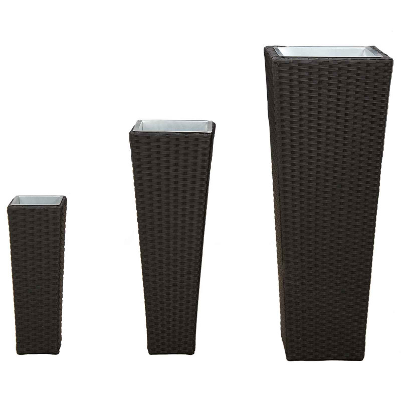 Zestaw na świeżym powietrzu 3 pcs Czarny Metal