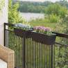 Balustrada 2 pcs Czarny 50 x 17 x 17 cm Metal