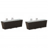 Balustrada 2 pcs Czarny 50 x 17 x 17 cm Metal