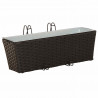 Balustrada 2 pcs Czarny 50 x 17 x 17 cm Metal