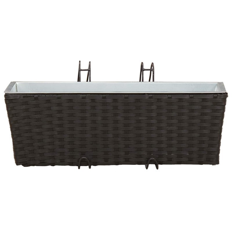 Balustrada 2 pcs Czarny 50 x 17 x 17 cm Metal