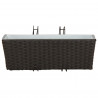 Balustrada 2 pcs Czarny 50 x 17 x 17 cm Metal
