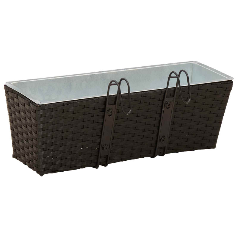 Balustrada 2 pcs Czarny 50 x 17 x 17 cm Metal