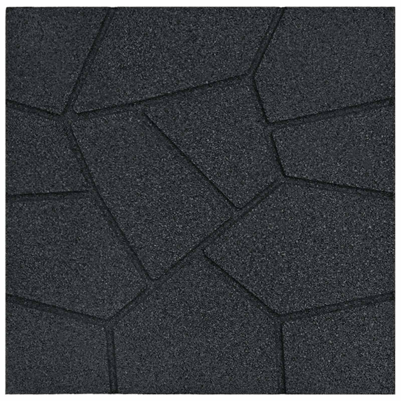 Kamień kroczący 6 pcs Czarny 40,5 x 40,5 x 2 cm Guma