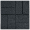 Kamień kroczący 6 pcs Czarny 40,5 x 40,5 x 2 cm Guma