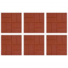 Kamień kroczący 6 pcs Czerwony 40,5 x 40,5 x 2 cm Guma
