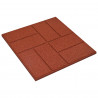 Kamień kroczący 6 pcs Czerwony 40,5 x 40,5 x 2 cm Guma