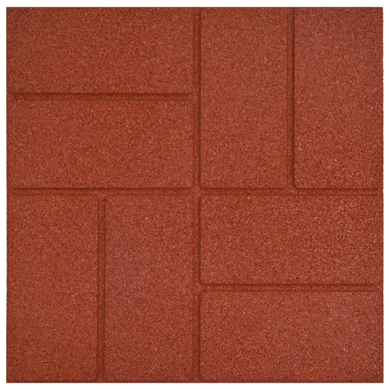 Kamień kroczący 6 pcs Czerwony 40,5 x 40,5 x 2 cm Guma