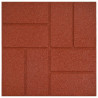 Kamień kroczący 6 pcs Czerwony 40,5 x 40,5 x 2 cm Guma