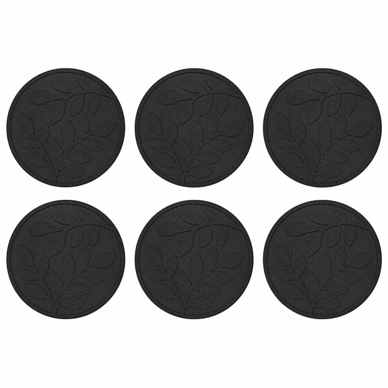 Kamień kroczący 6 pcs Czarny Ø 44 x 2 cm Guma