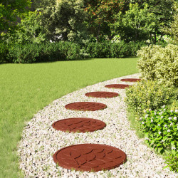 Kamień kroczący 6 pcs Czerwony Ø 44 x 2 cm Guma