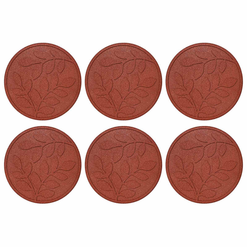 Kamień kroczący 6 pcs Czerwony Ø 44 x 2 cm Guma