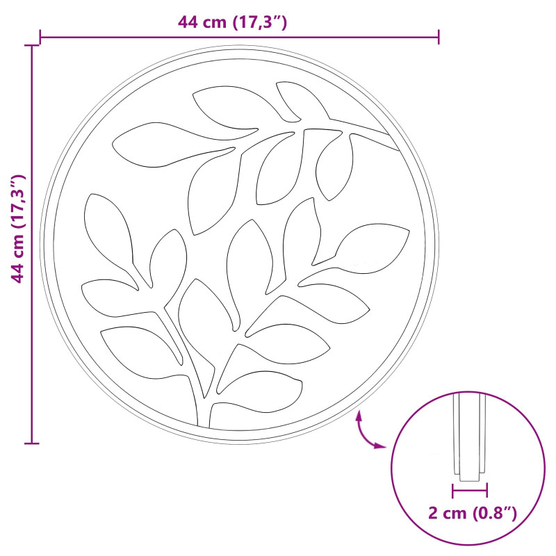 Kamień kroczący 6 pcs Czerwony Ø 44 x 2 cm Guma