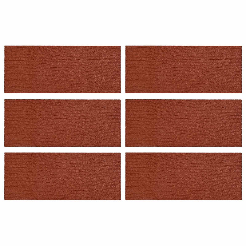 Kamień kroczący 6 pcs Czerwony 60,5 x 25 x 2 cm Guma