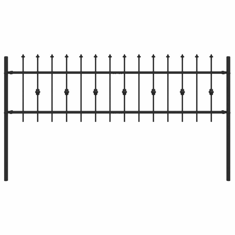 Ogrodzenie z kolcami Asten Czarny 200 x 130 cm