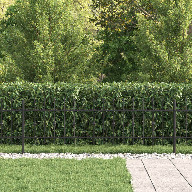 Ogrodzenie z kolcami Asten Czarny 200 x 130 cm