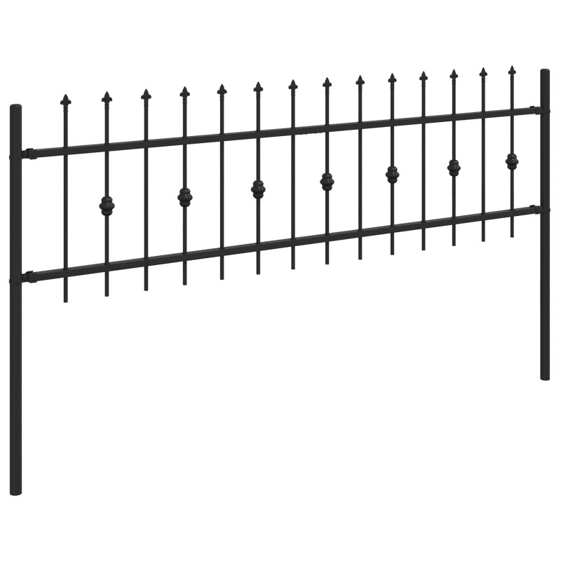 Ogrodzenie z kolcami Asten Czarny 200 x 130 cm