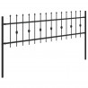 Ogrodzenie z kolcami Asten Czarny 200 x 130 cm
