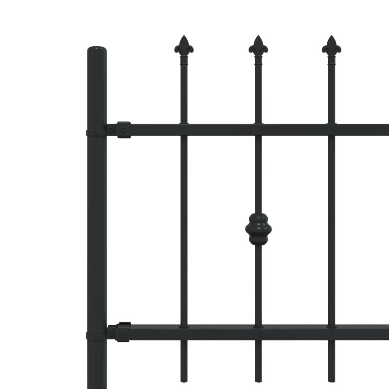 Ogrodzenie z kolcami Asten Czarny 200 x 130 cm