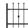 Ogrodzenie z kolcami Asten Czarny 200 x 130 cm