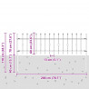 Ogrodzenie z kolcami Asten Czarny 200 x 130 cm