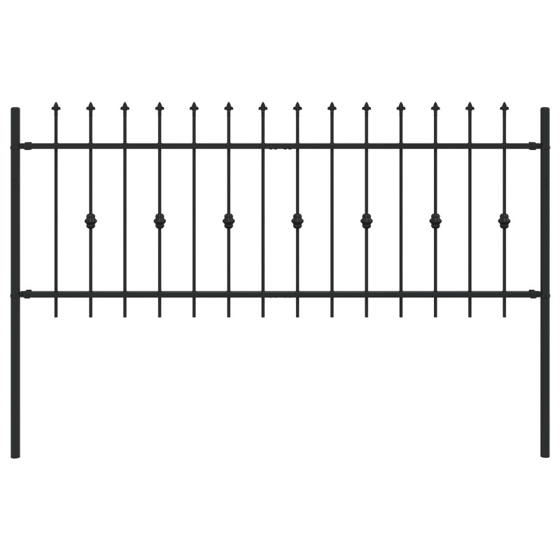 Ogrodzenie z kolcami Asten Czarny 200 x 130 cm