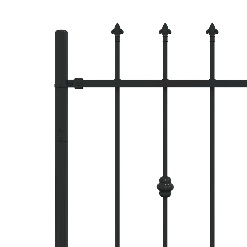 Ogrodzenie z kolcami Asten Czarny 200 x 130 cm