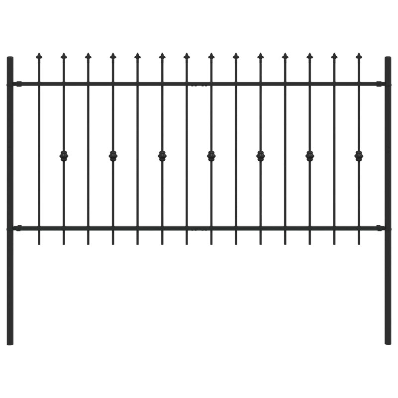 Ogrodzenie z kolcami Asten Czarny 200 x 150 cm