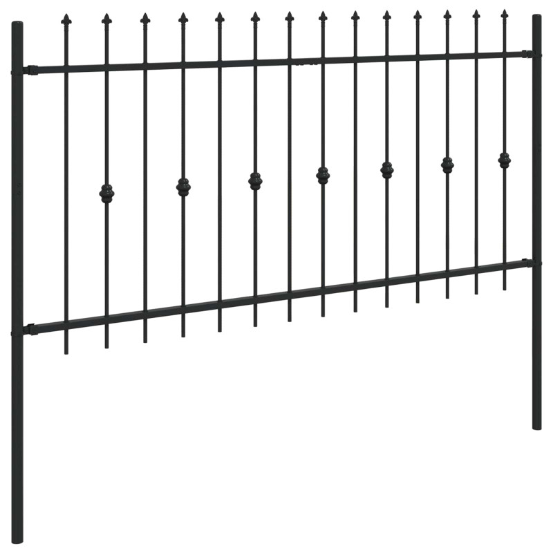 Ogrodzenie z kolcami Asten Czarny 200 x 150 cm