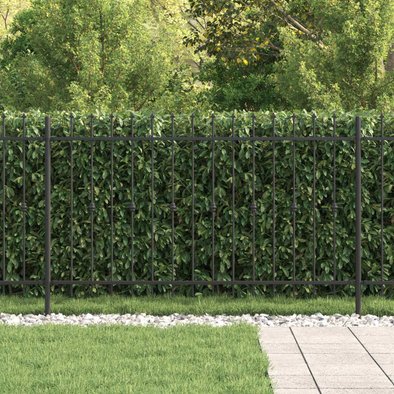 Ogrodzenie z kolcami Asten Czarny 200 x 130 cm