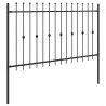 Ogrodzenie z kolcami Asten Czarny 200 x 130 cm