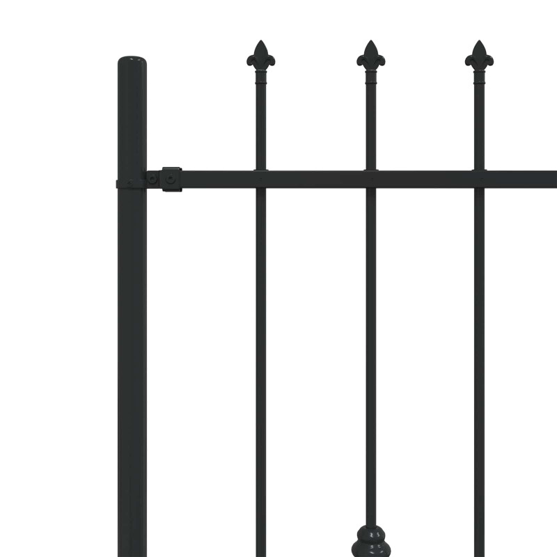 Ogrodzenie z kolcami Asten Czarny 200 x 130 cm
