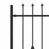 Ogrodzenie z kolcami Asten Czarny 200 x 130 cm