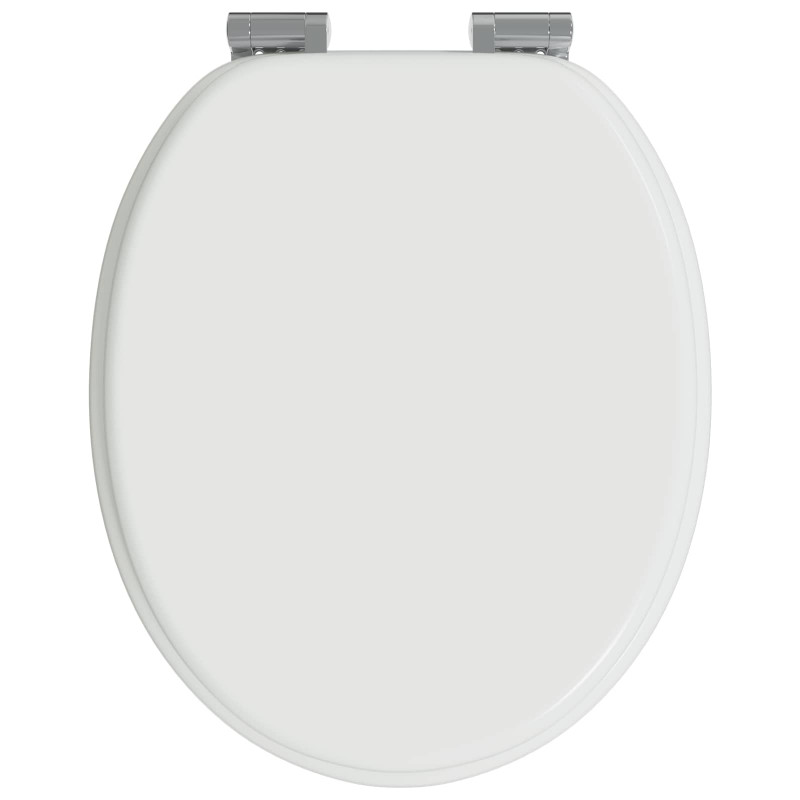 Deska toaletowa z samoodblokowaniem Biały 44 x 38 cm Płyta MDF