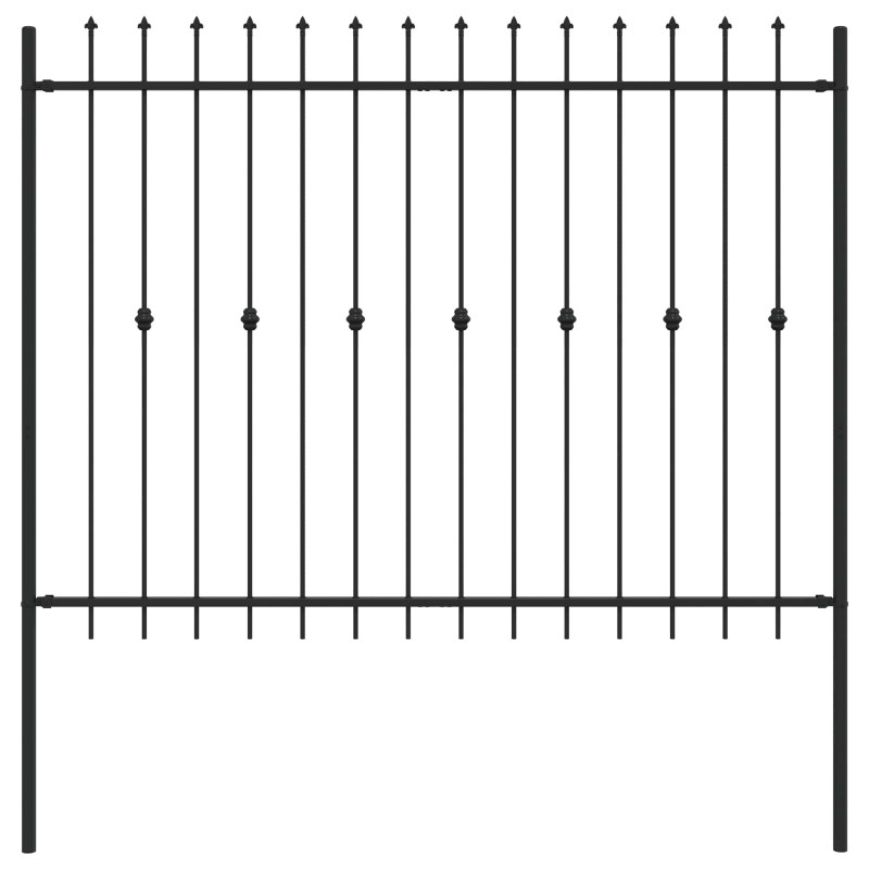 Ogrodzenie z kolcami Asten Czarny 200 x 200 cm