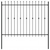 Ogrodzenie z kolcami Asten Czarny 200 x 200 cm