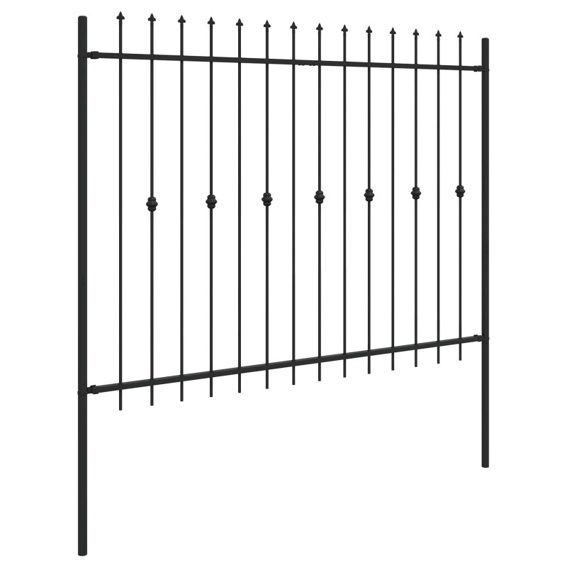Ogrodzenie z kolcami Asten Czarny 200 x 200 cm