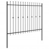Ogrodzenie z kolcami Asten Czarny 200 x 200 cm