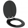 Deska toaletowa z samoodblokowaniem Czarny 44 x 38 cm Płyta MDF