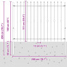 Ogrodzenie z kolcami Asten Czarny 200 x 200 cm