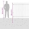 Ogrodzenie z kolcami Asten Czarny 200 x 200 cm