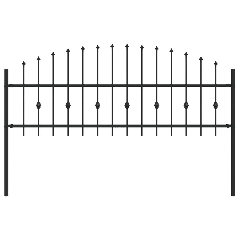 Ogrodzenie z kolcami Asten Czarny 200 x 130 cm
