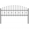 Ogrodzenie z kolcami Asten Czarny 200 x 130 cm