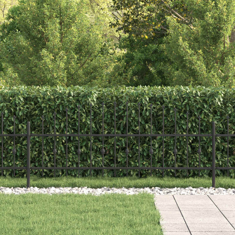 Ogrodzenie z kolcami Asten Czarny 200 x 130 cm