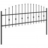 Ogrodzenie z kolcami Asten Czarny 200 x 130 cm