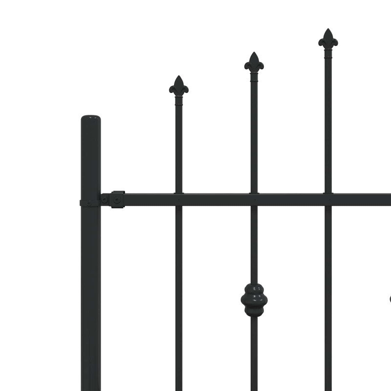 Ogrodzenie z kolcami Asten Czarny 200 x 130 cm