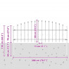 Ogrodzenie z kolcami Asten Czarny 200 x 130 cm