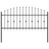 Ogrodzenie z kolcami Asten Czarny 200 x 130 cm