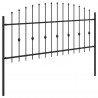 Ogrodzenie z kolcami Asten Czarny 200 x 130 cm